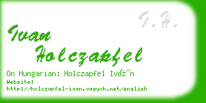 ivan holczapfel business card